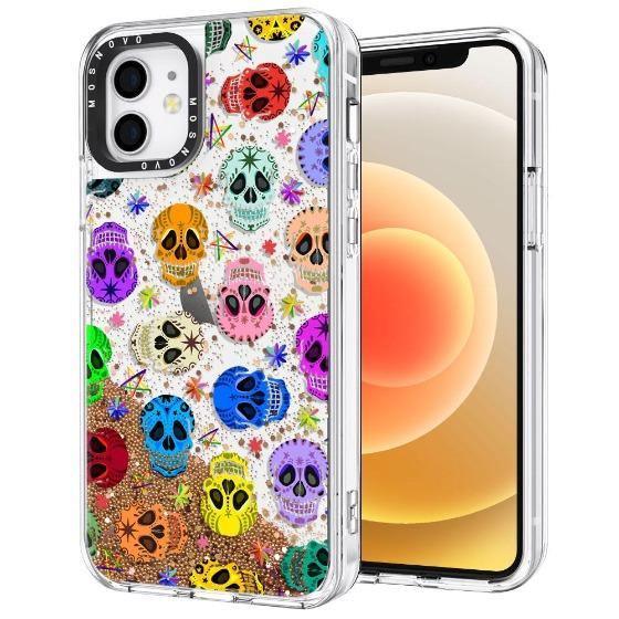 Skull Glitter Phone Case - iPhone 12 Mini Case - MOSNOVO