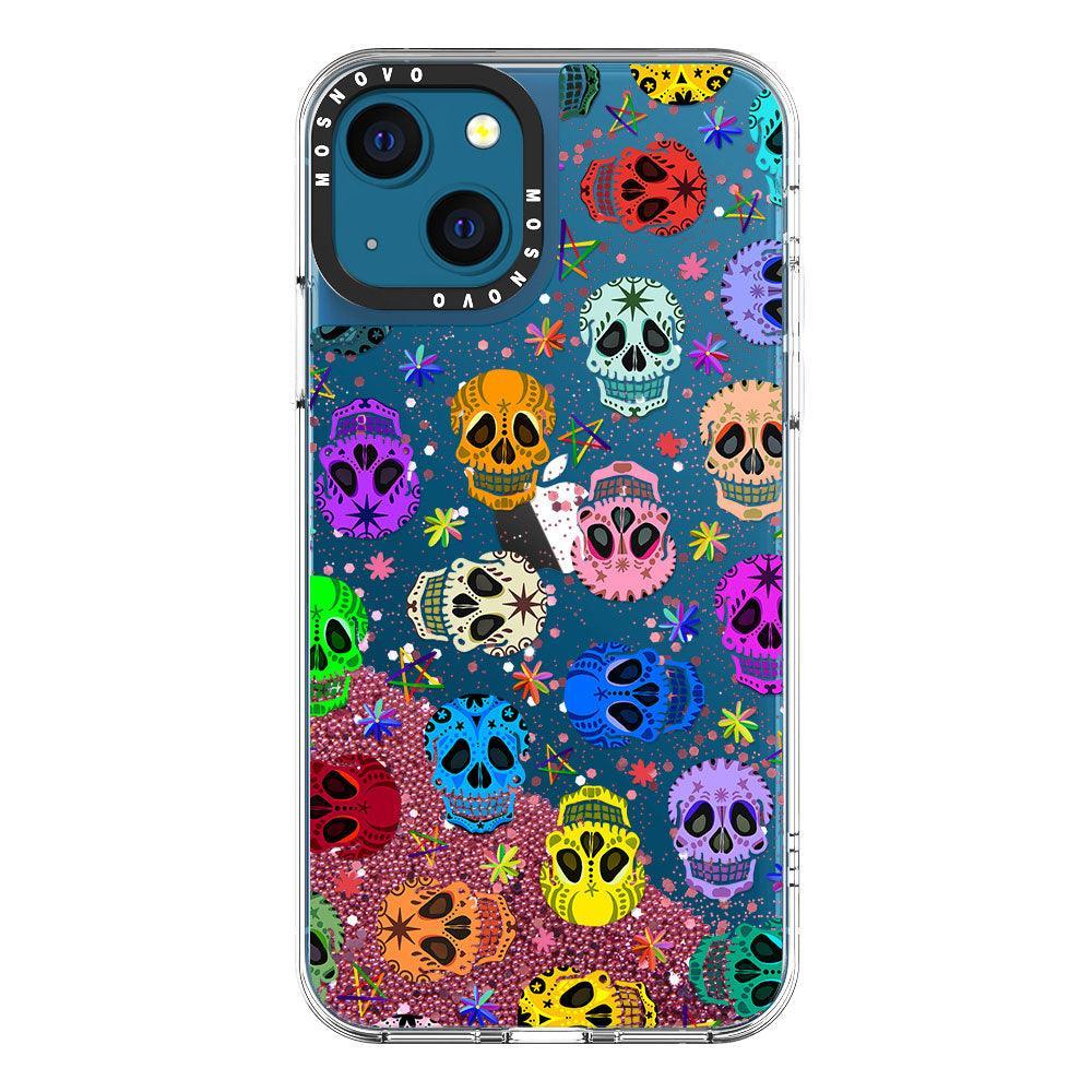 Skull Glitter Phone Case - iPhone 13 Case - MOSNOVO