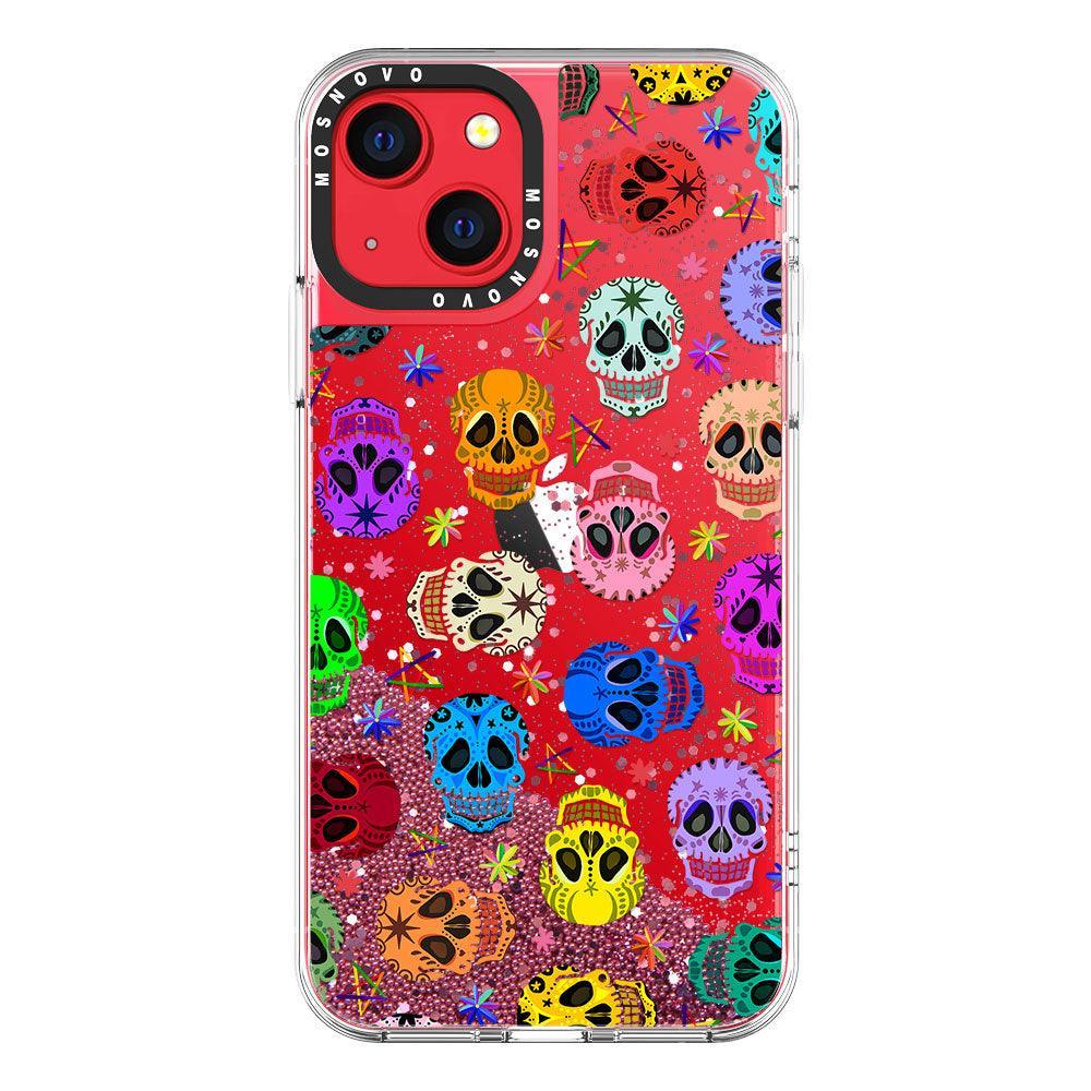 Skull Glitter Phone Case - iPhone 13 Case - MOSNOVO