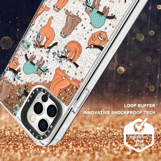 Sloth Glitter Phone Case - iPhone 12 Pro Case - MOSNOVO