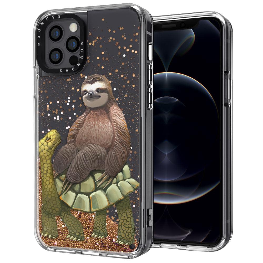 Sloth Turtle Glitter Phone Case - iPhone 12 Pro Case - MOSNOVO