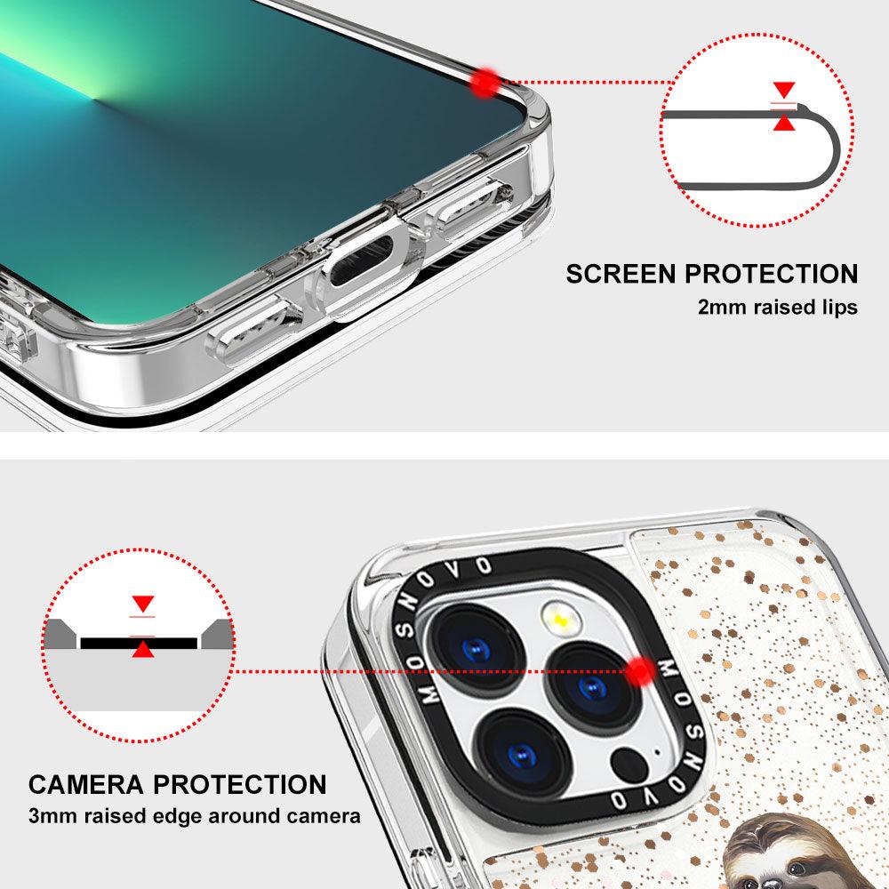 Sloth Turtle Glitter Phone Case - iPhone 13 Pro Case - MOSNOVO