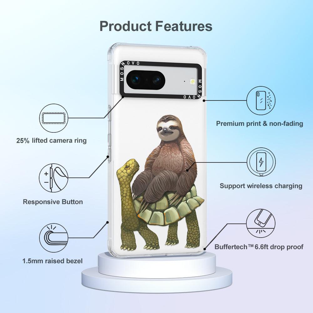 Sloth Turtle Phone Case - Google Pixel 7 Case - MOSNOVO