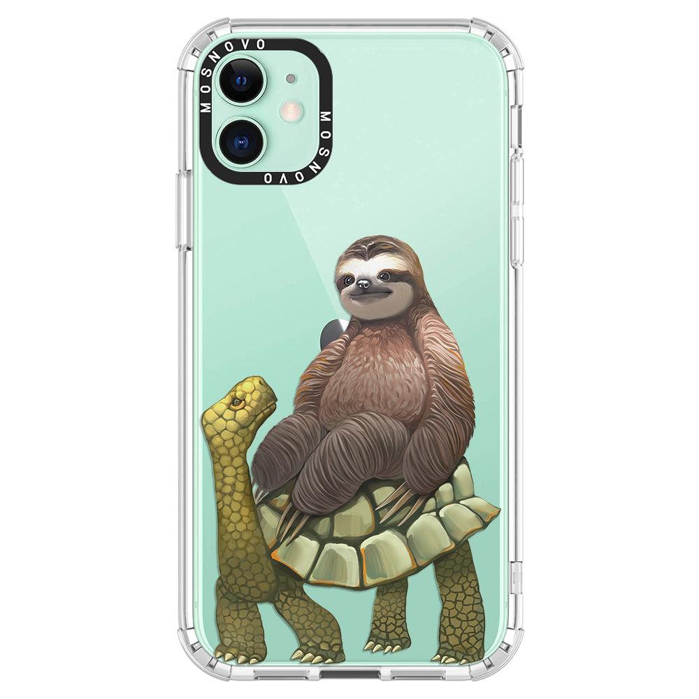 Sloth Turtle Phone Case - iPhone 11 Case - MOSNOVO
