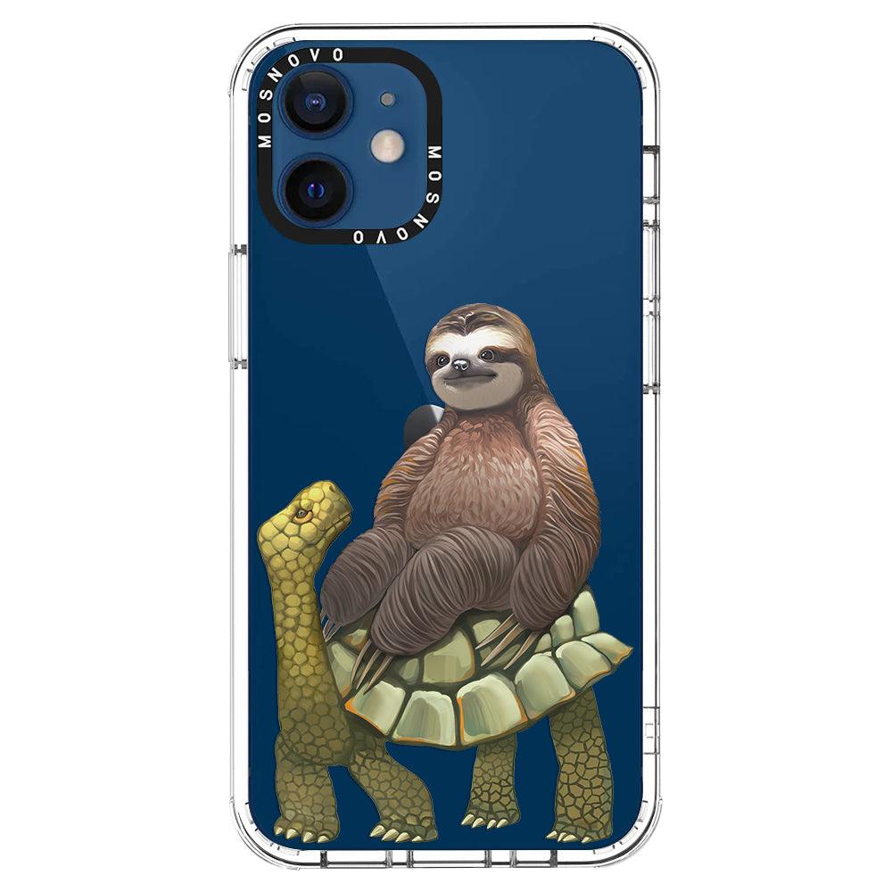 Sloth Turtle Phone Case - iPhone 12 Case - MOSNOVO