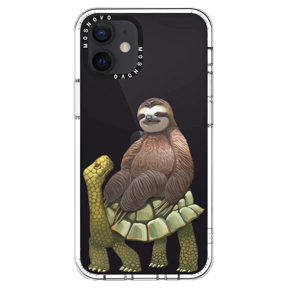 Sloth Turtle Phone Case - iPhone 12 Case - MOSNOVO