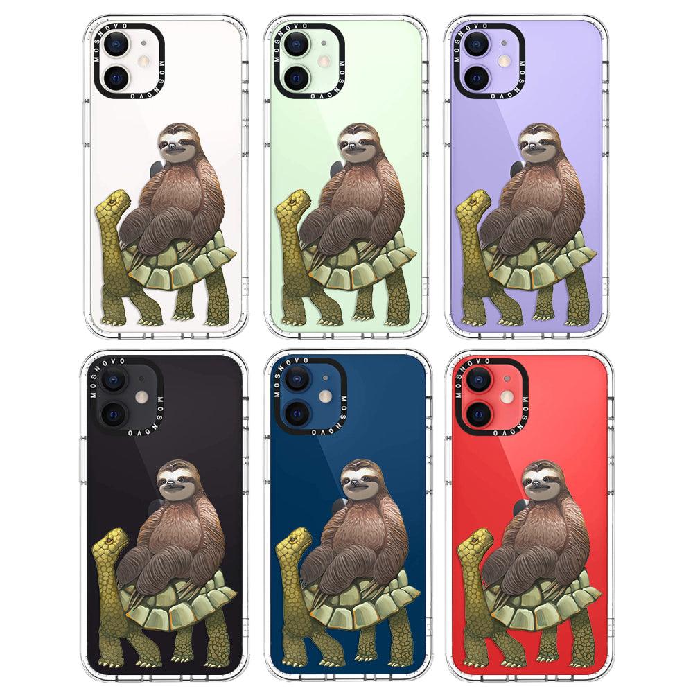 Sloth Turtle Phone Case - iPhone 12 Mini Case - MOSNOVO