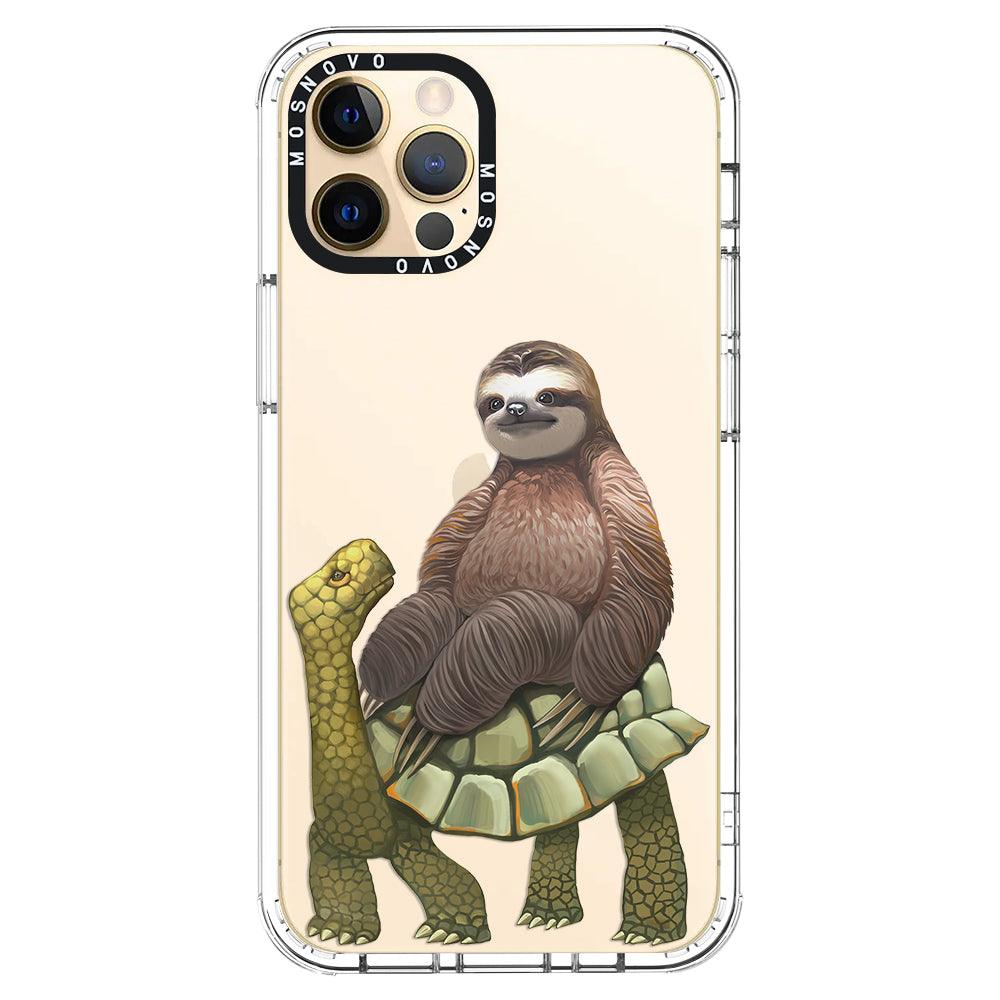 Sloth Turtle Phone Case - iPhone 12 Pro Max Case - MOSNOVO