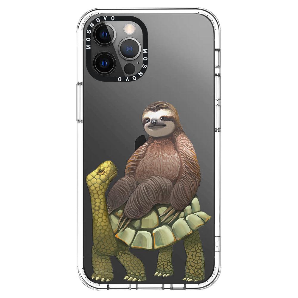Sloth Turtle Phone Case - iPhone 12 Pro Max Case - MOSNOVO