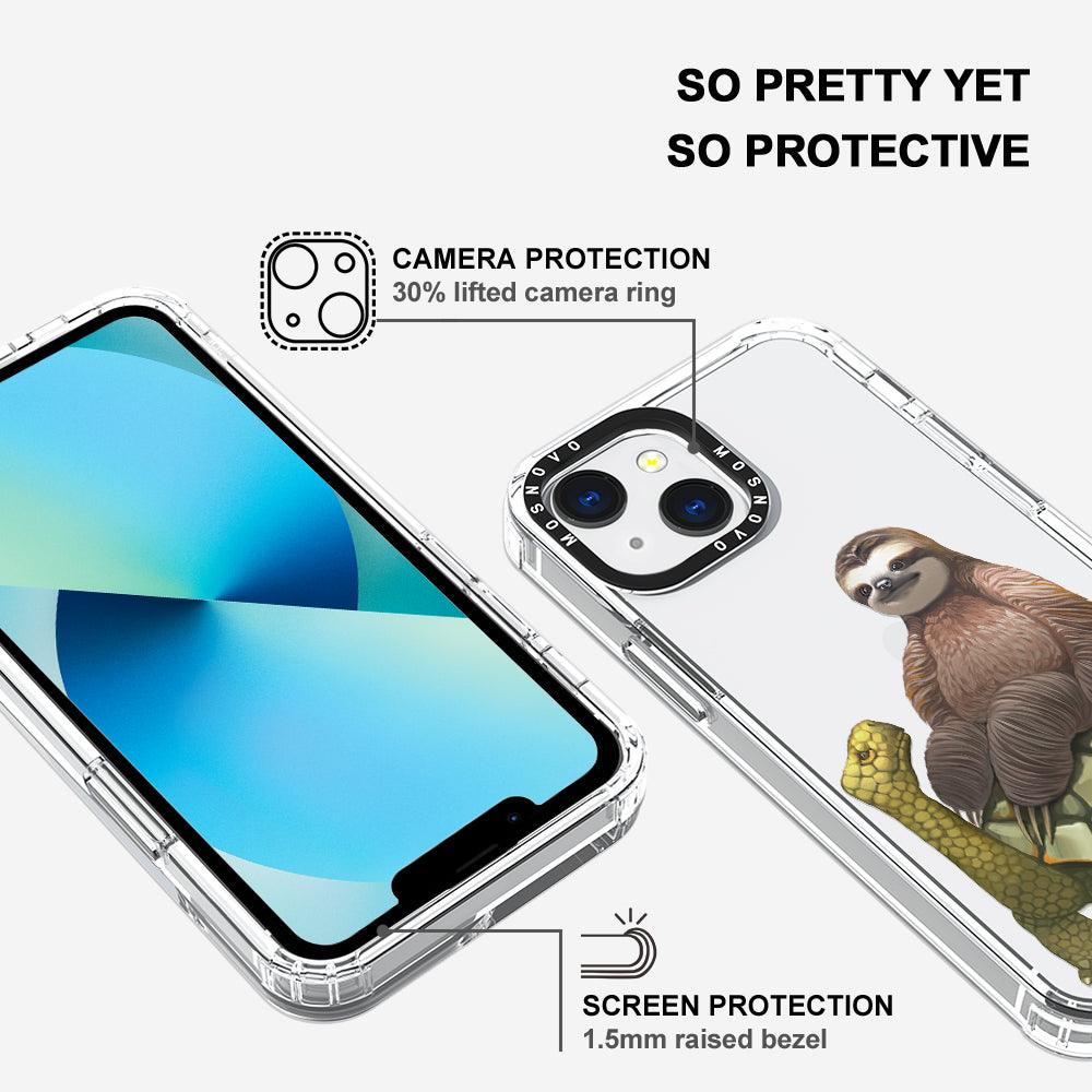 Sloth Turtle Phone Case - iPhone 13 Case - MOSNOVO
