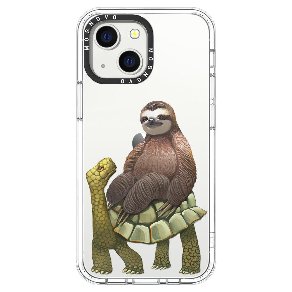 Sloth Turtle Phone Case - iPhone 13 Mini Case - MOSNOVO