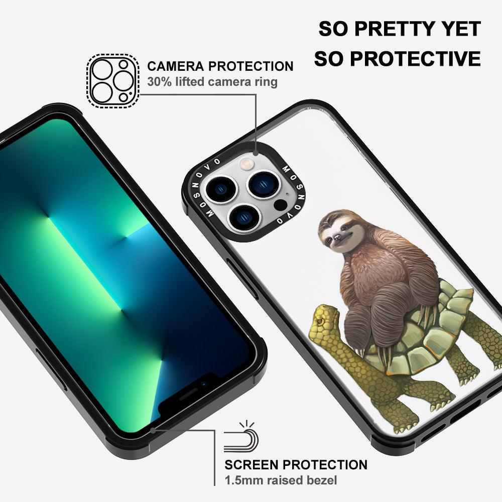 Sloth Turtle Phone Case - iPhone 13 Pro Case - MOSNOVO