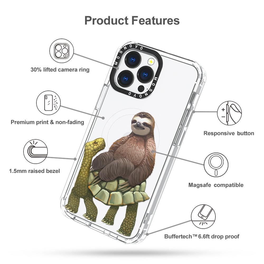 Sloth Turtle Phone Case - iPhone 13 Pro Case - MOSNOVO