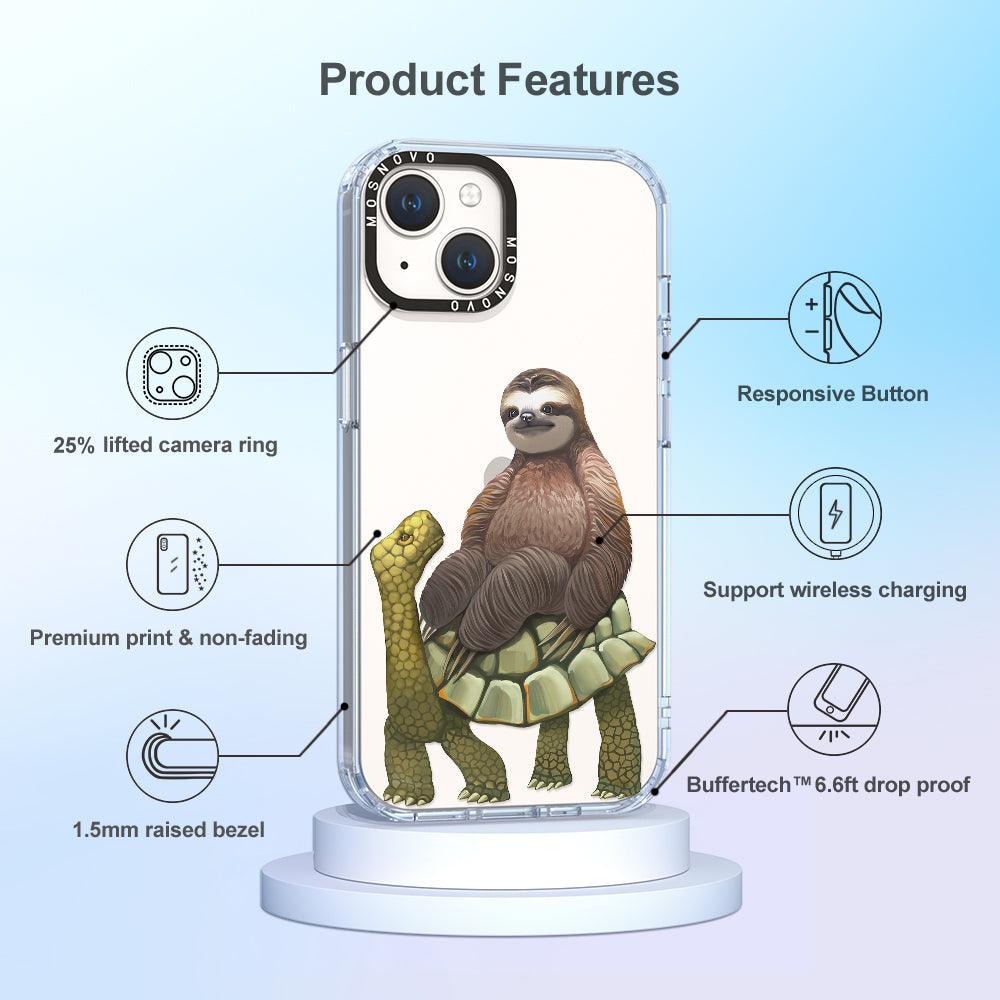 Sloth Turtle Phone Case - iPhone 14 Case - MOSNOVO