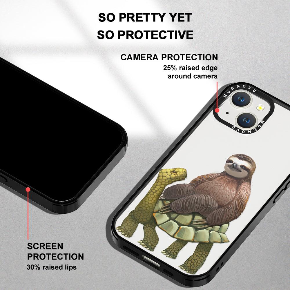 Sloth Turtle Phone Case - iPhone 14 Plus Case - MOSNOVO