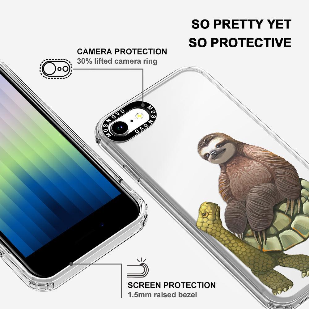 Sloth Turtle Phone Case - iPhone SE 2022 Case - MOSNOVO