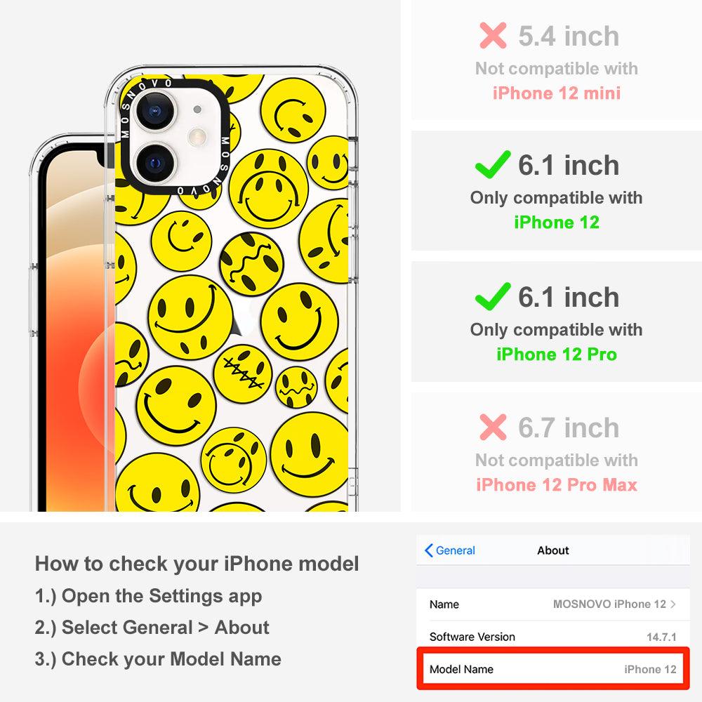 Smiley Face Phone Case - iPhone 12 Case - MOSNOVO
