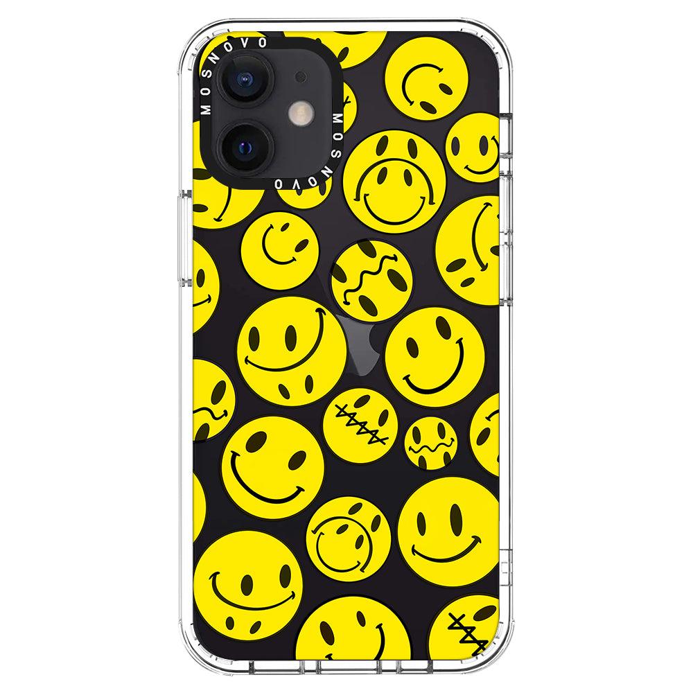 Smiley Face Phone Case - iPhone 12 Mini Case - MOSNOVO