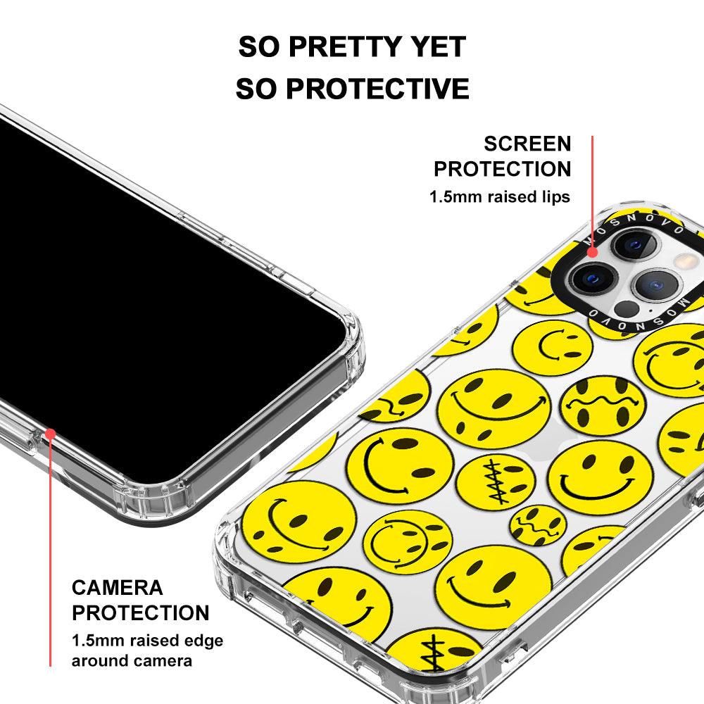 Smiley Face Phone Case - iPhone 12 Pro Max Case - MOSNOVO
