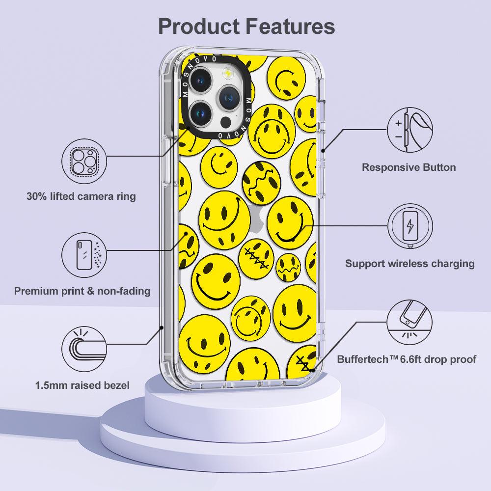 Smiley Face Phone Case - iPhone 12 Pro Max Case - MOSNOVO
