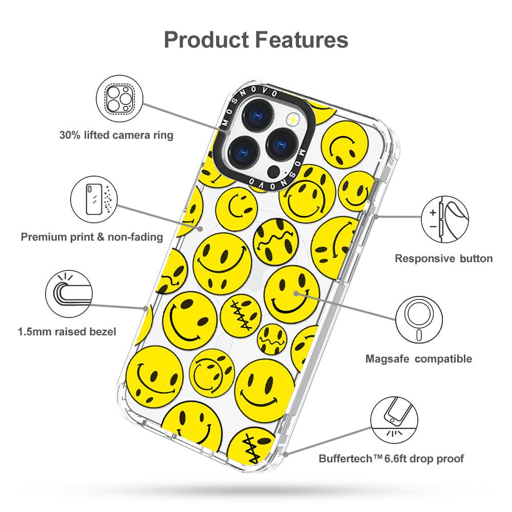 Smiley Face Phone Case - iPhone 13 Pro Case - MOSNOVO