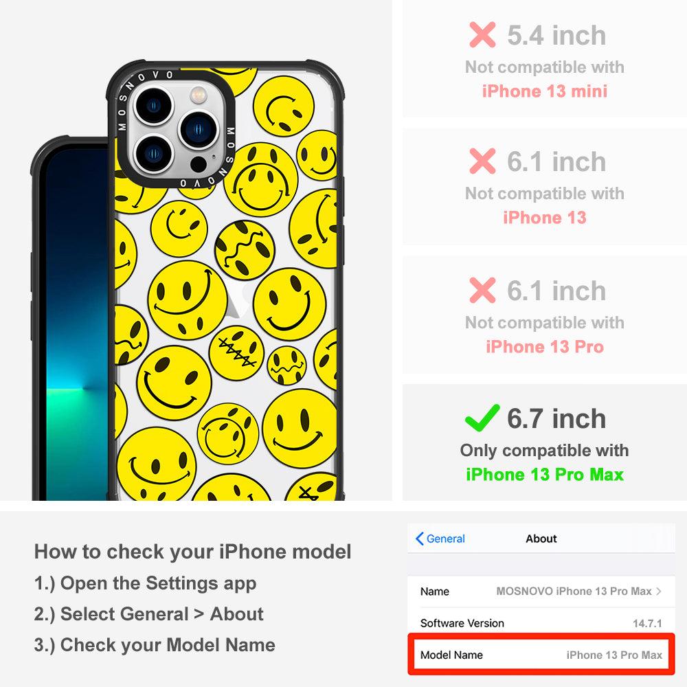 Smiley Face Phone Case - iPhone 13 Pro Max Case - MOSNOVO