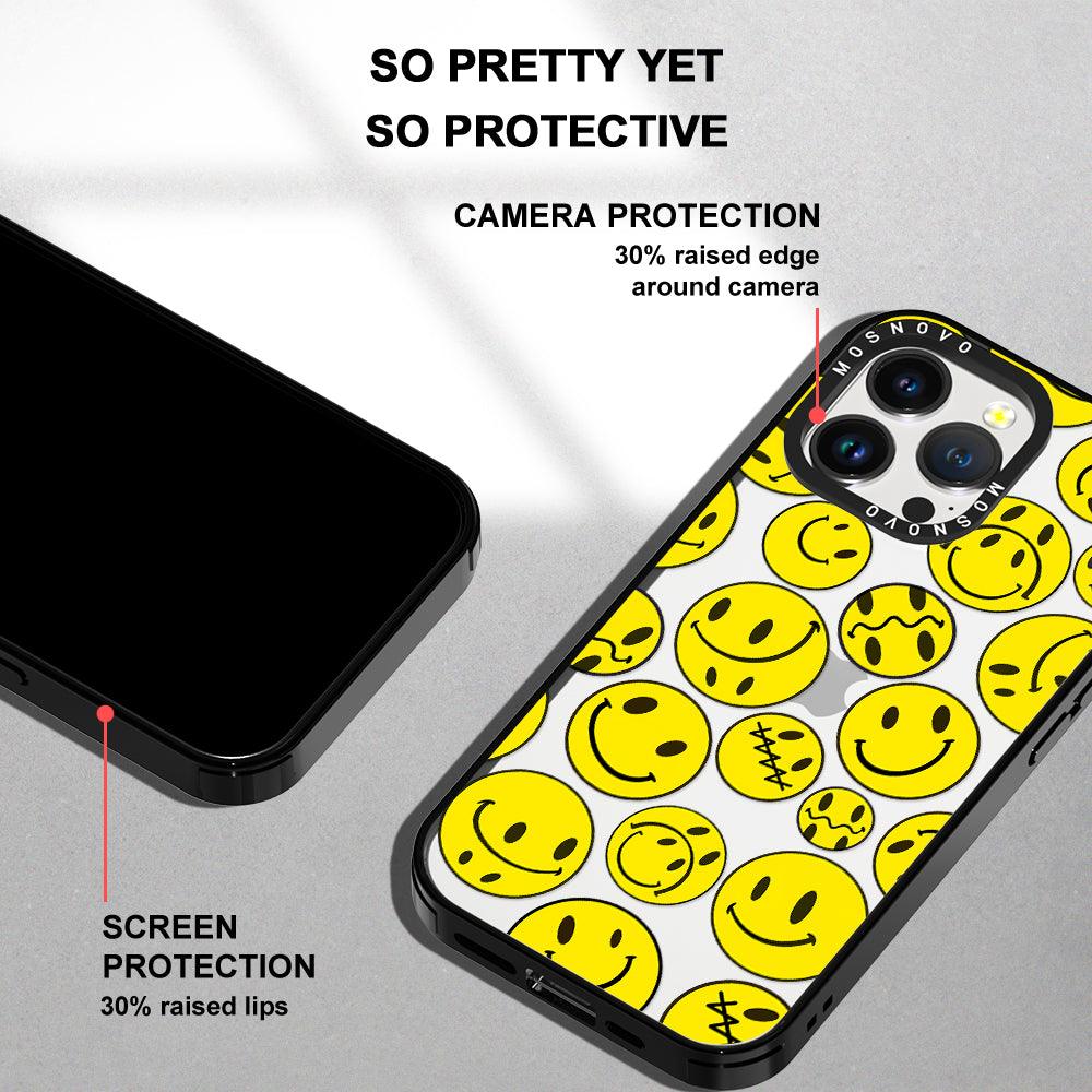 Smiley Face Phone Case - iPhone 14 Pro Max Case - MOSNOVO