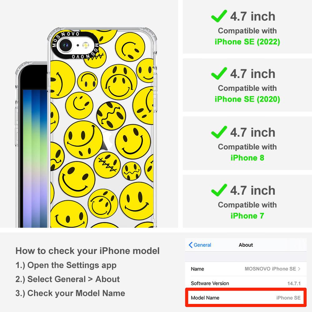 Smiley Face Phone Case - iPhone SE 2020 Case - MOSNOVO