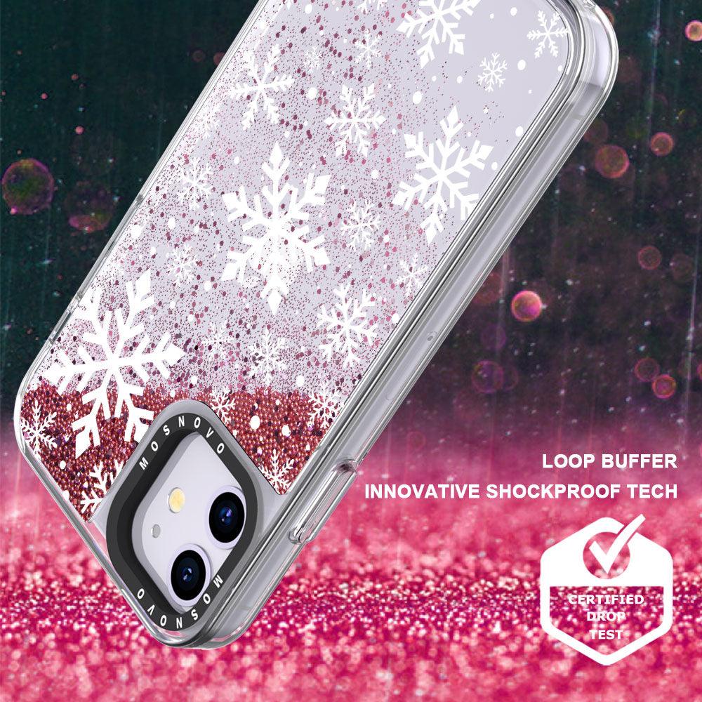 Snowflake Glitter Phone Case - iPhone 11 Case - MOSNOVO