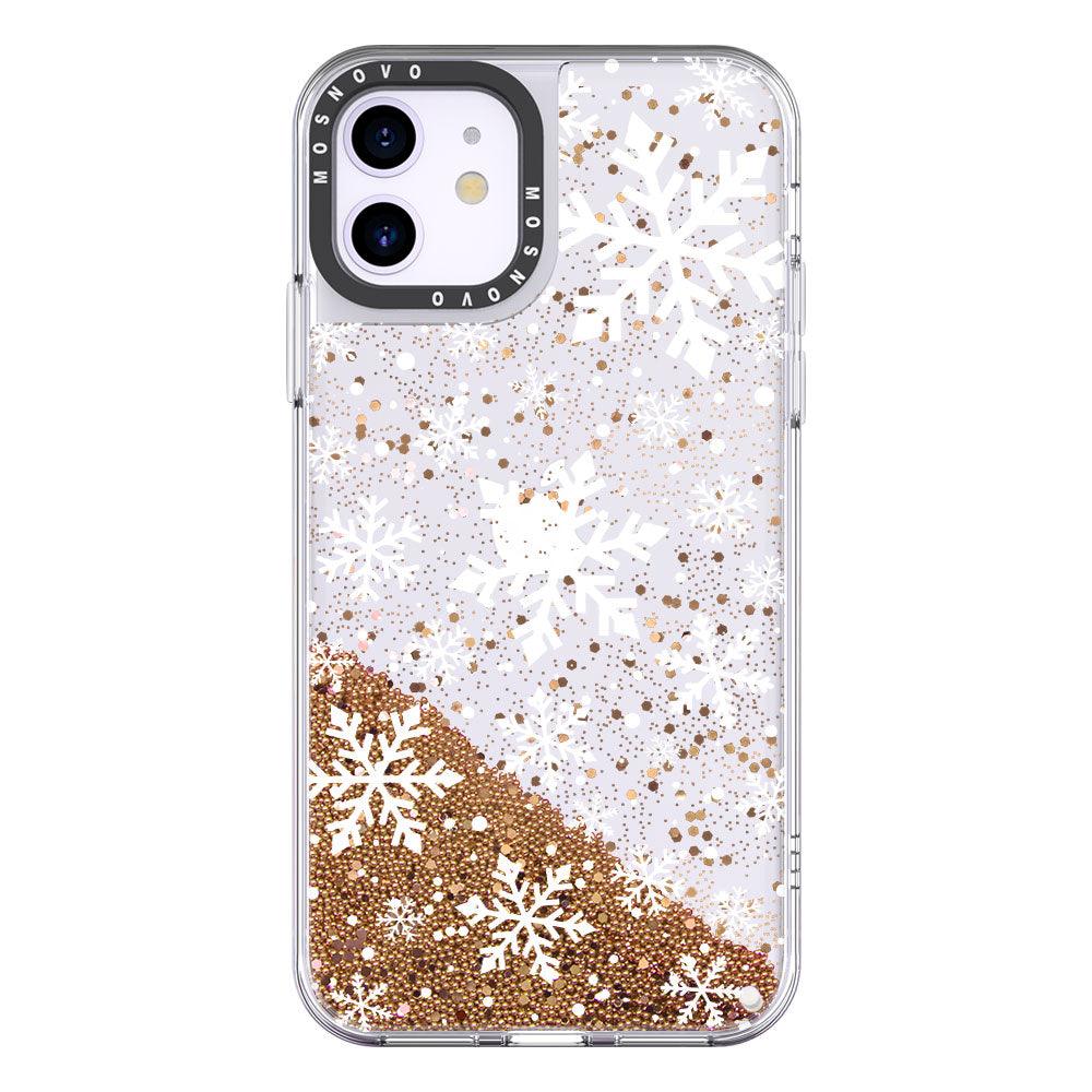Snowflake Glitter Phone Case - iPhone 11 Case - MOSNOVO