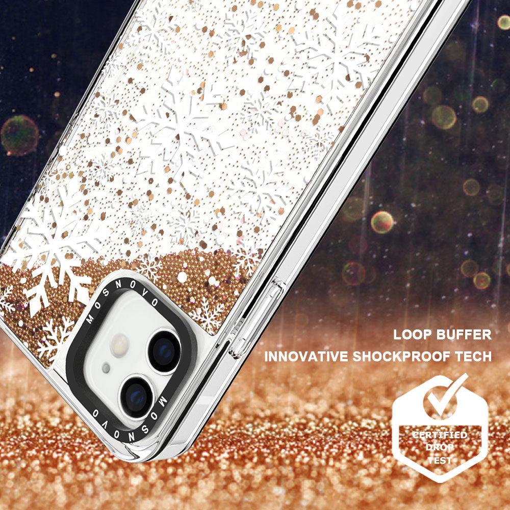 Snowflake Glitter Phone Case - iPhone 12 Case - MOSNOVO