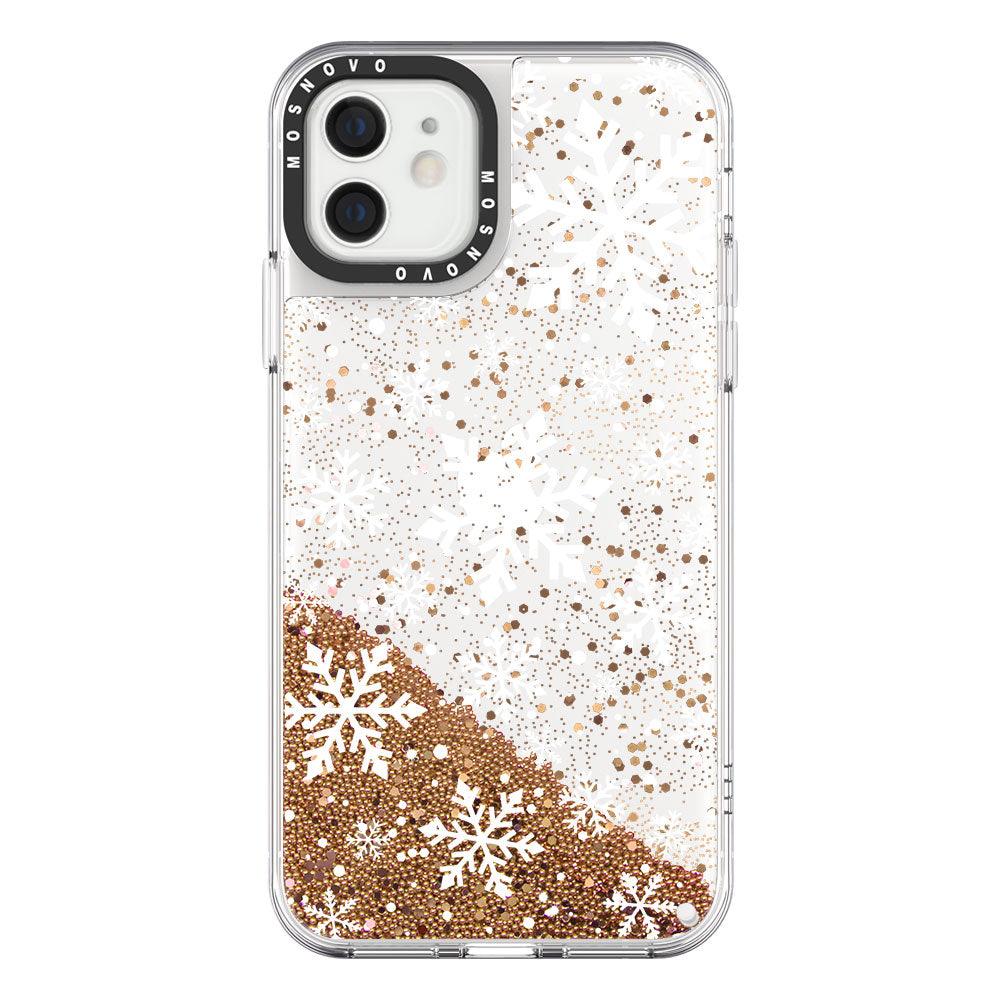 Snowflake Glitter Phone Case - iPhone 12 Mini Case - MOSNOVO