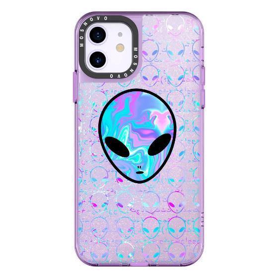 Space Alien Glitter Phone Case - iPhone 11 Case - MOSNOVO