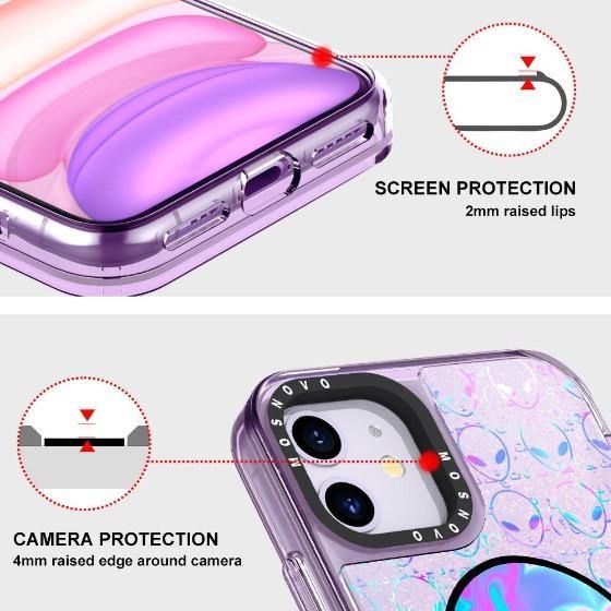 Space Alien Glitter Phone Case - iPhone 11 Case - MOSNOVO