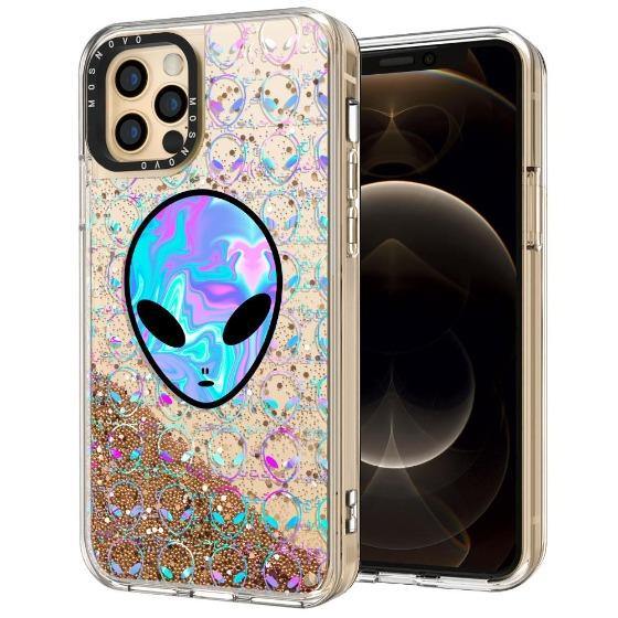 Space Alien Glitter Phone Case - iPhone 12 Pro Case - MOSNOVO