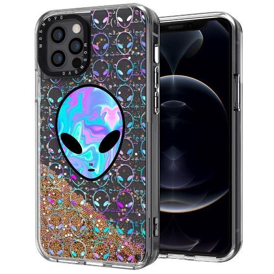 Space Alien Glitter Phone Case - iPhone 12 Pro Case - MOSNOVO