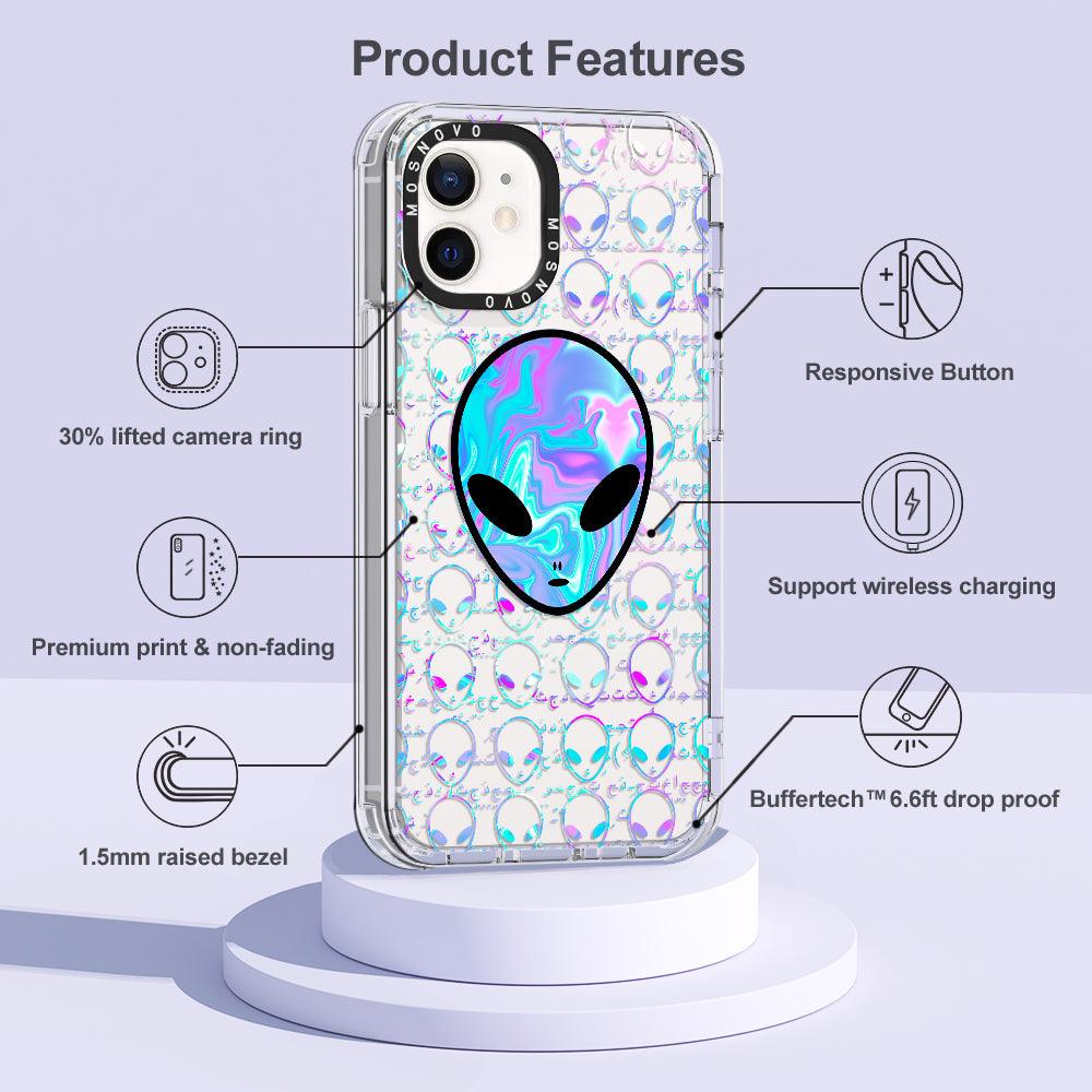 Space Alien Phone Case - iPhone 12 Mini Case - MOSNOVO