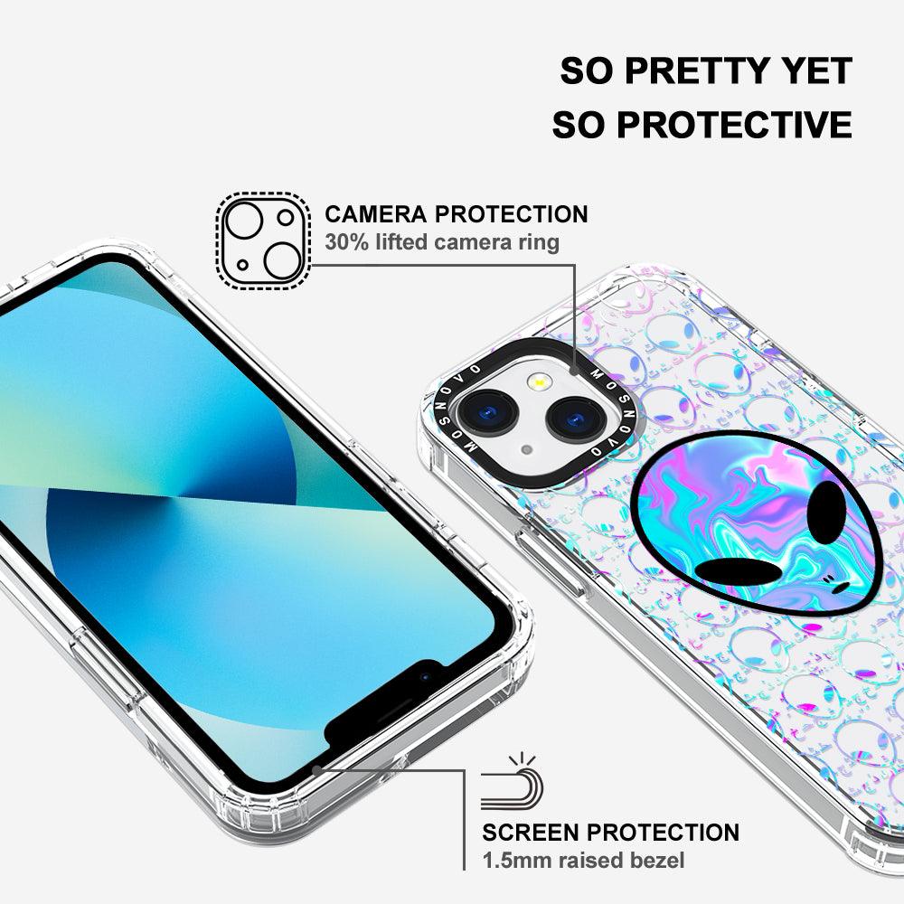 Space Alien Phone Case - iPhone 13 Mini Case - MOSNOVO