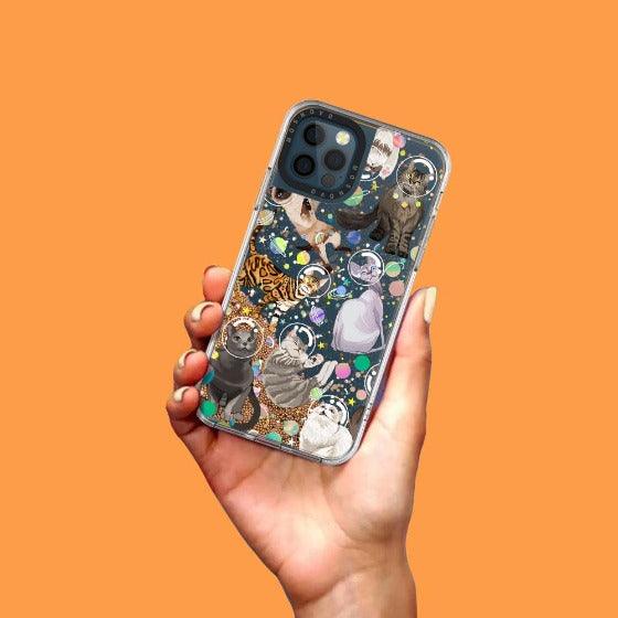 Space Cat Glitter Phone Case - iPhone 12 Pro Case - MOSNOVO
