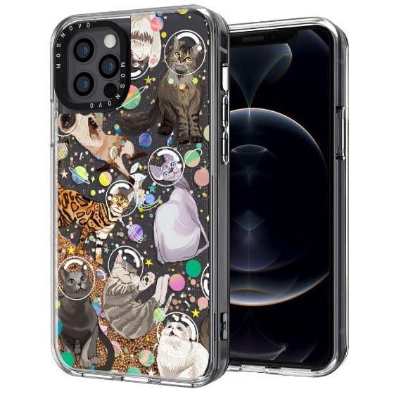 Space Cat Glitter Phone Case - iPhone 12 Pro Case - MOSNOVO