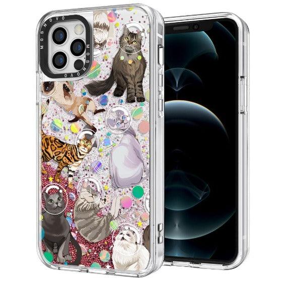 Space Cat Glitter Phone Case - iPhone 12 Pro Max Case - MOSNOVO