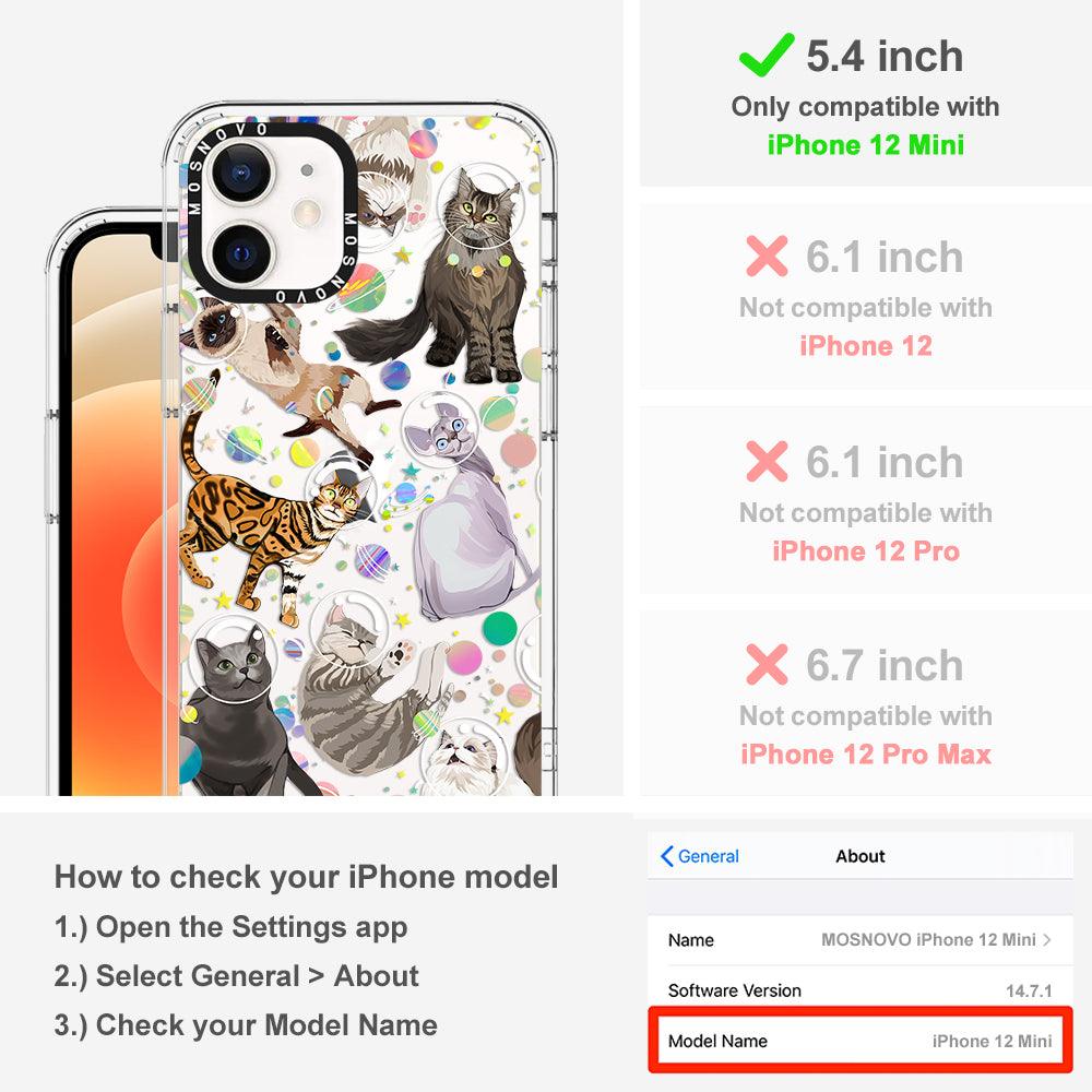 Space Cat Phone Case - iPhone 12 Mini Case - MOSNOVO