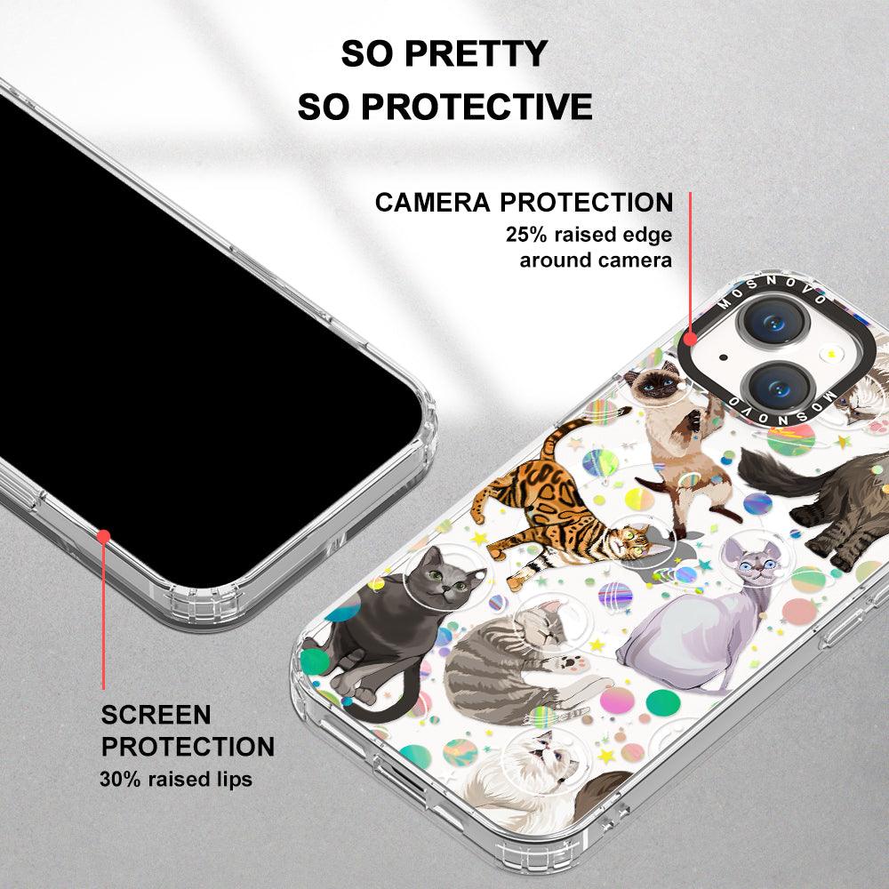 Space Cat Phone Case - iPhone 14 Plus Case - MOSNOVO