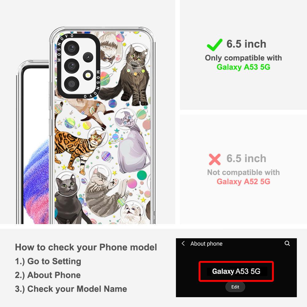 Space Cat Phone Case - Samsung Galaxy A53 Case - MOSNOVO