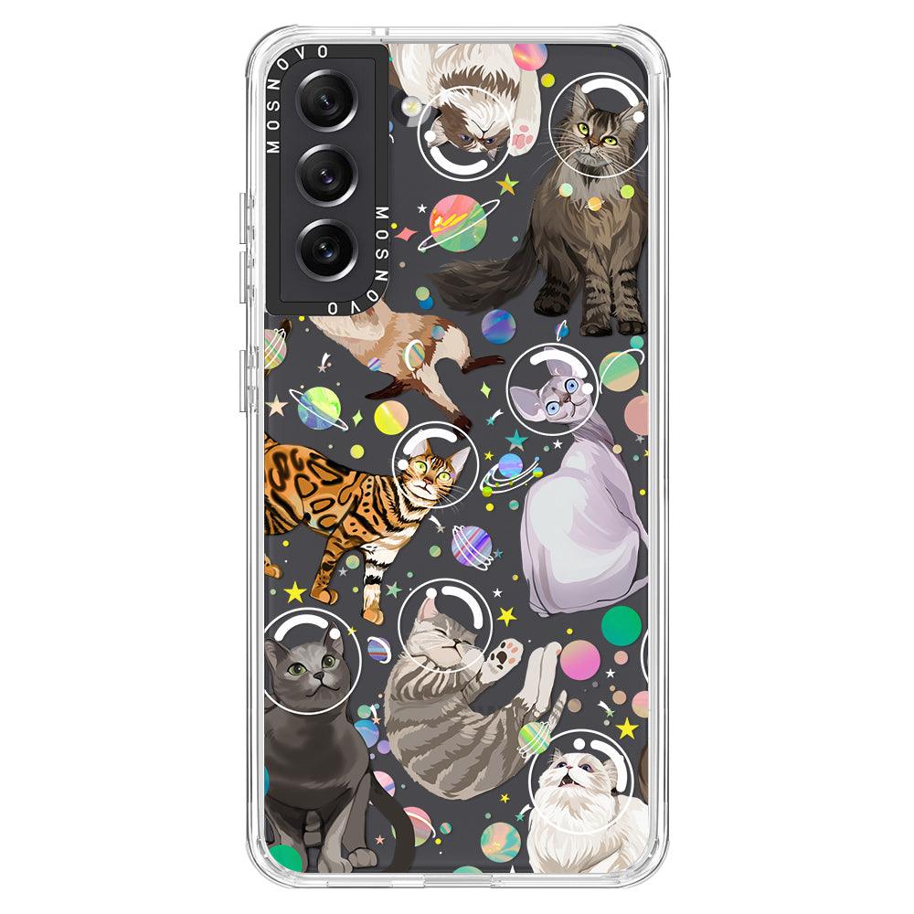 Space Cat Phone Case - Samsung Galaxy S21 FE Case - MOSNOVO