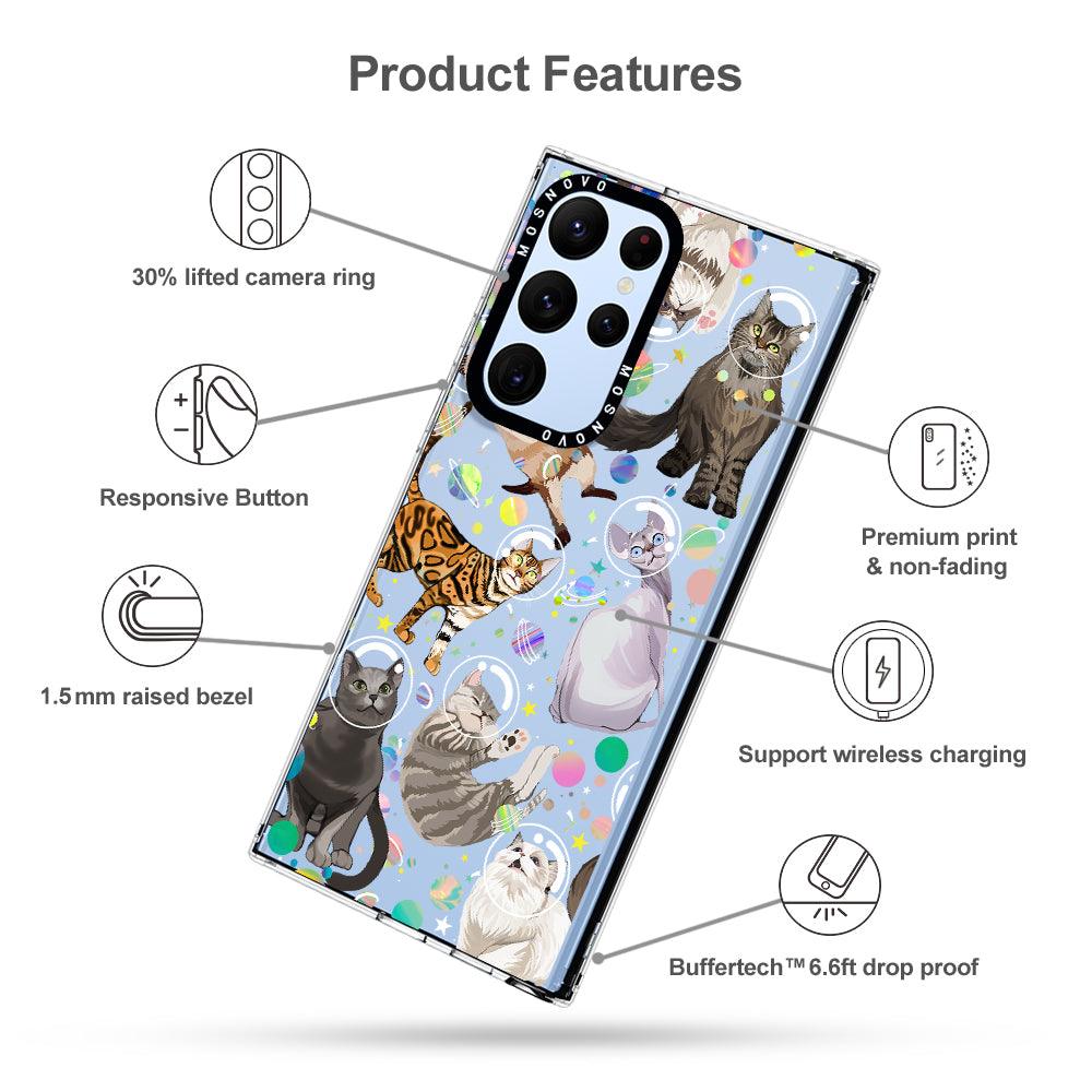 Space Cat Phone Case - Samsung Galaxy S22 Ultra Case - MOSNOVO