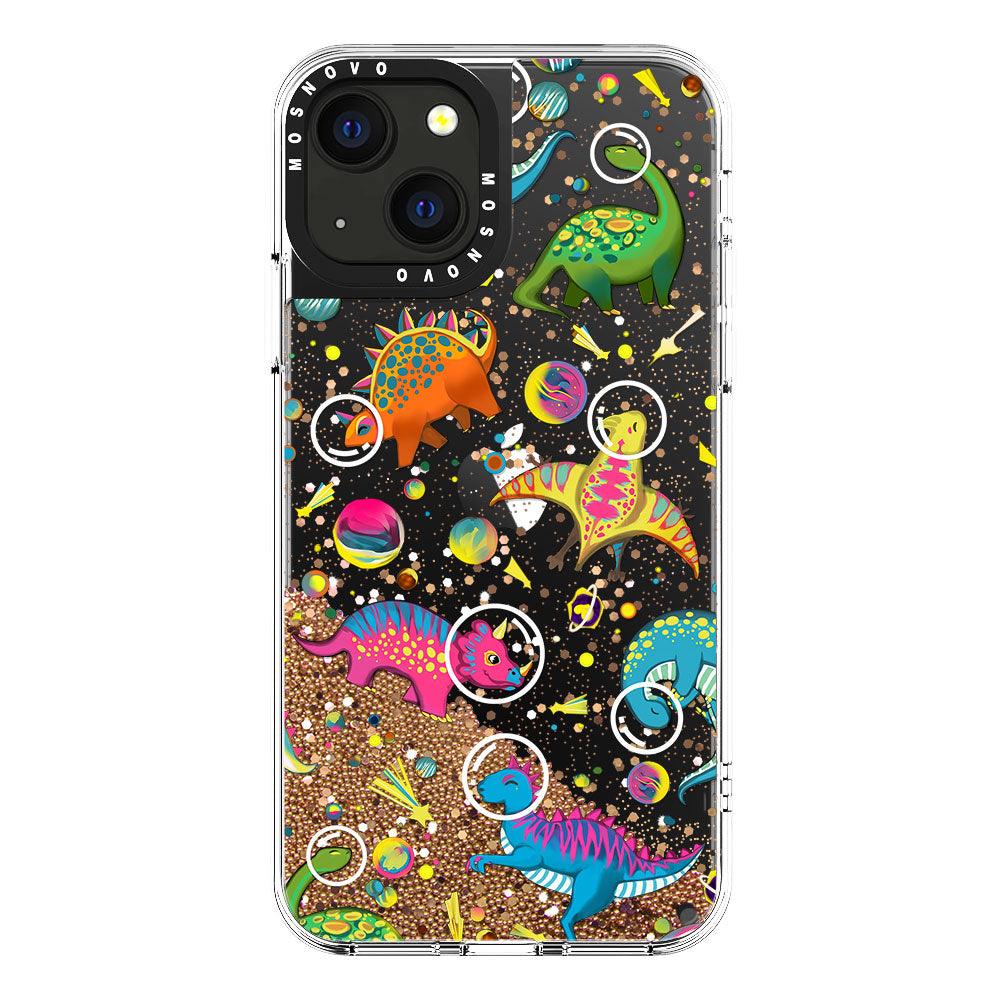Space Dinosaur Glitter Phone Case - iPhone 13 Case - MOSNOVO