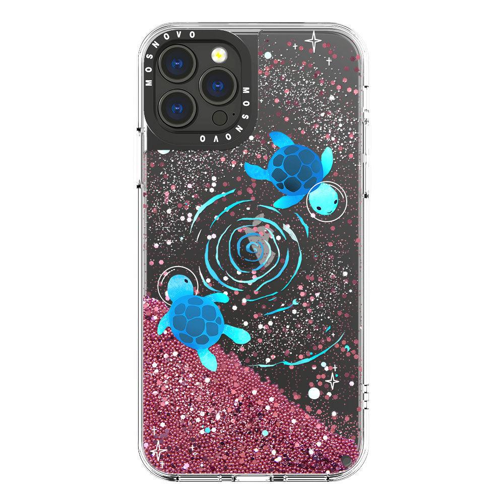 Space Turtle Glitter Phone Case - iPhone 13 Pro Max Case - MOSNOVO