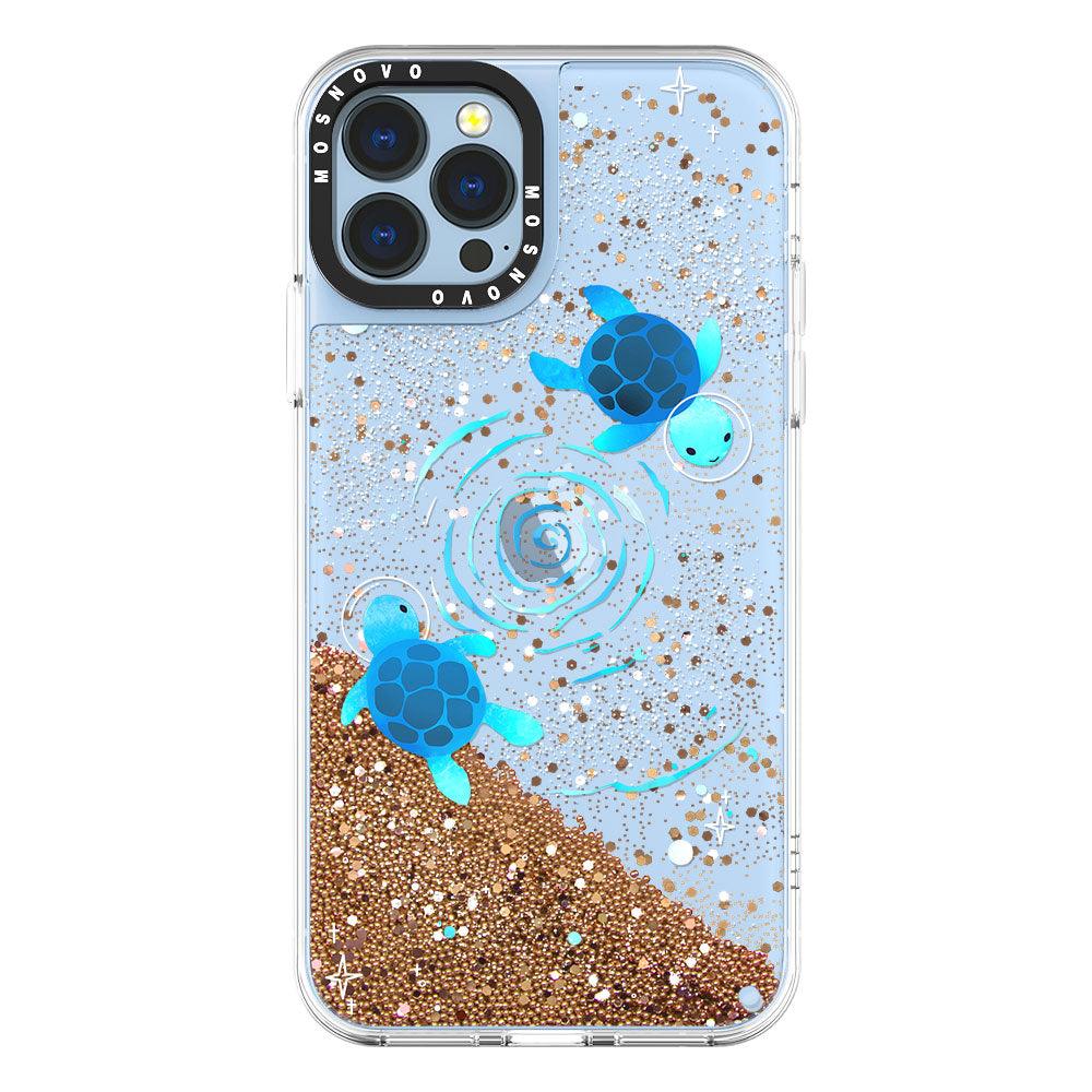 Space Turtle Glitter Phone Case - iPhone 13 Pro Max Case - MOSNOVO