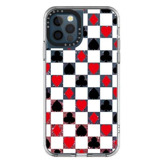 Spades Hearts Diamond Glitter Phone Case - iPhone 12 Pro Case - MOSNOVO